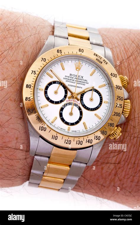 rolex daytona gold mit weißem zifferblatt replika